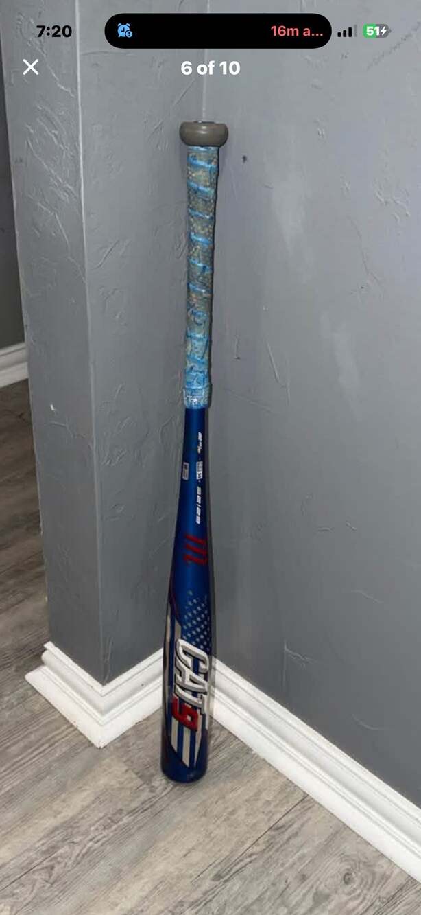 Marucci CAT9 Pastime BBCOR Baseball Bat 32/29 Blue/Red/White